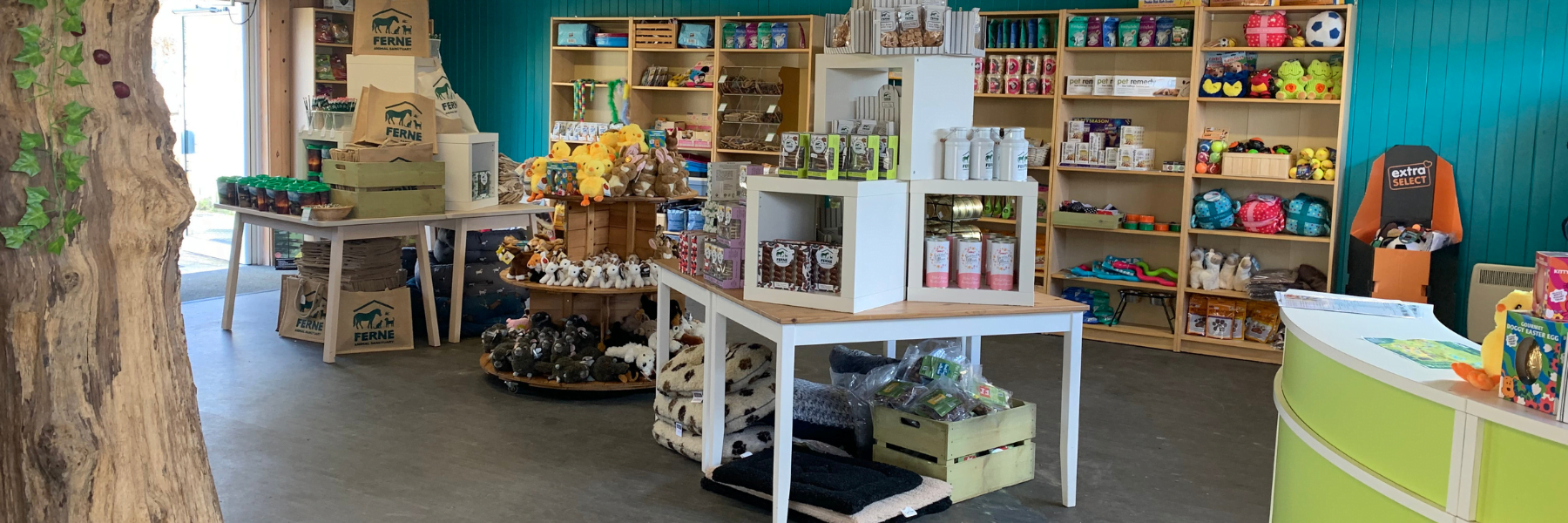 Gift shop and Pet Supplies banner (1) Ferne Animal Sanctuary Shop Interior