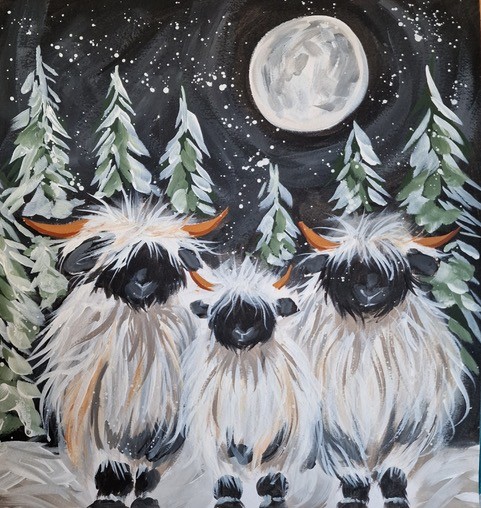 True To Your Art Christmas Winter Sheep Workshop