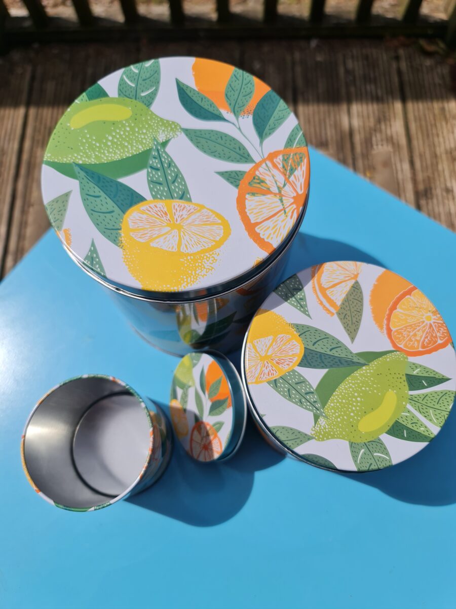 Citrus Round Storage Tins (Set Of 3) - Image 2