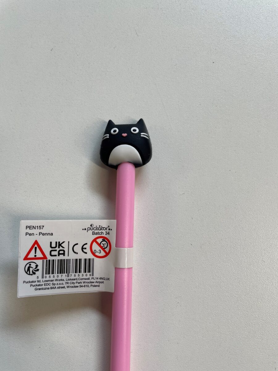 Cat Fine Tip Novelty Pen (Black)