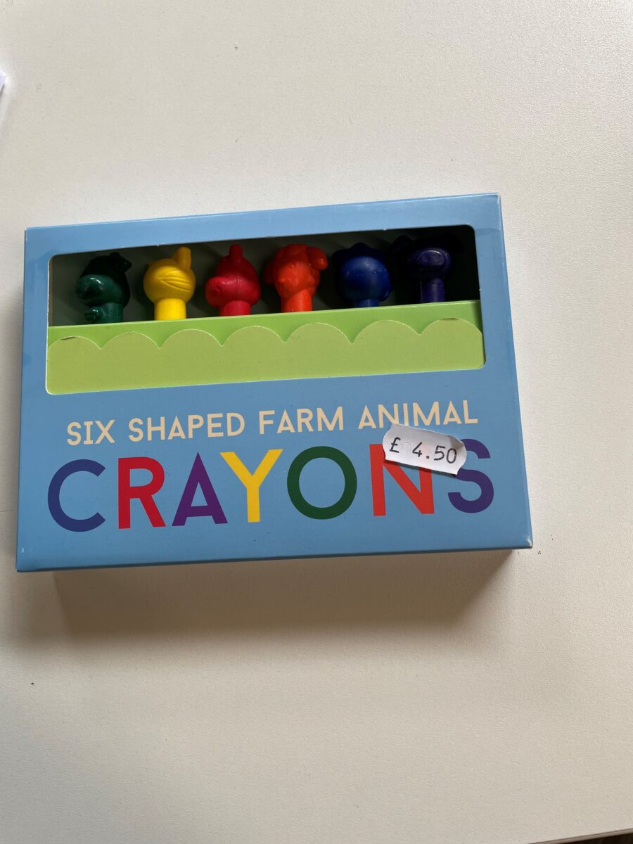 Six Shaped Farm Animal Crayons