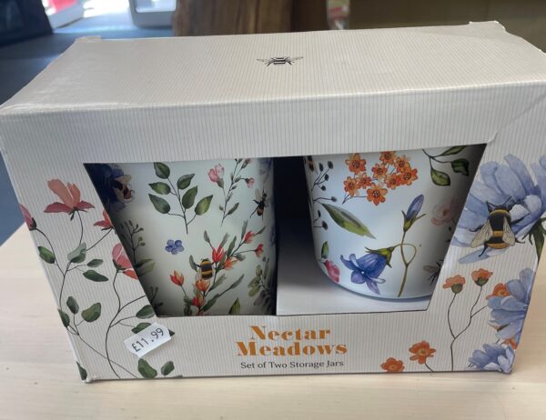 Nectar Meadows set of 2 storage jars