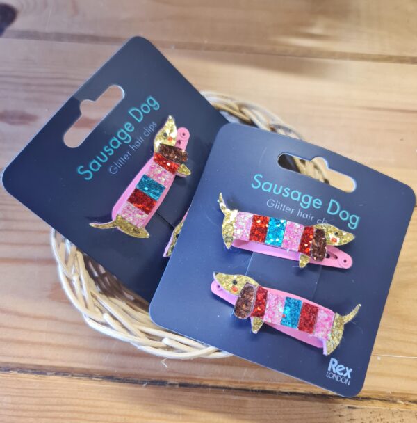 Sausage Dog hair clips