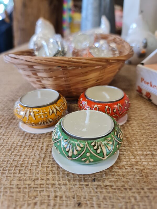 Moroccan-style Ceramic Tea Light Holder