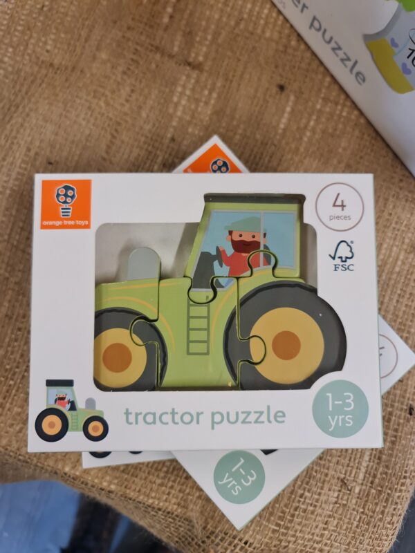 Mini Wooden Puzzle Tractor