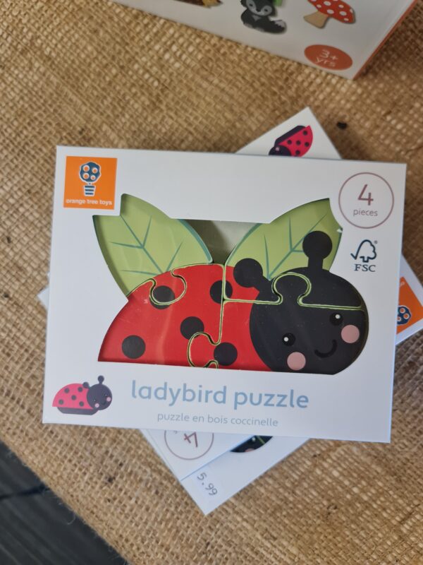 Mini Wooden Puzzle Ladybird