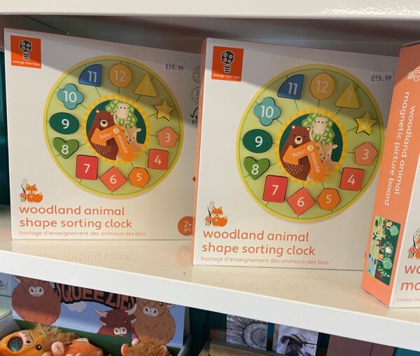 Woodland Animal Shape Sorting Clock