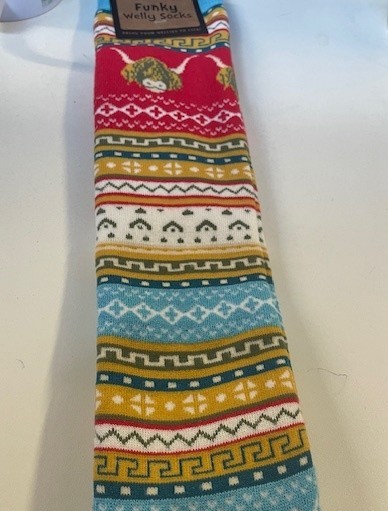 Ladies Highland Cow Welly Socks