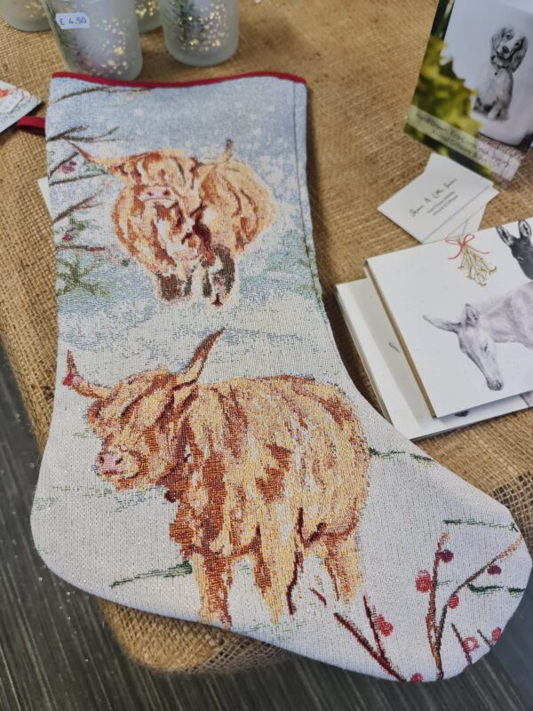 Highland Cow Christmas Stocking