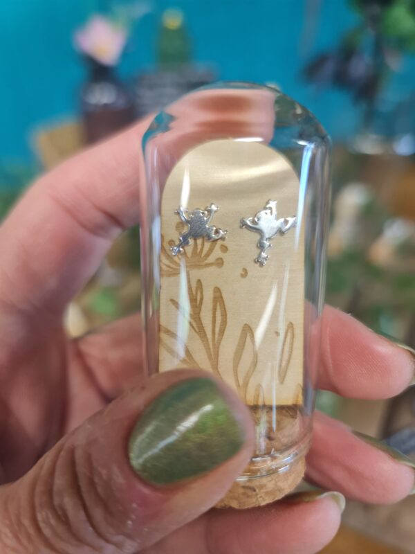 Silver Frog Earrings