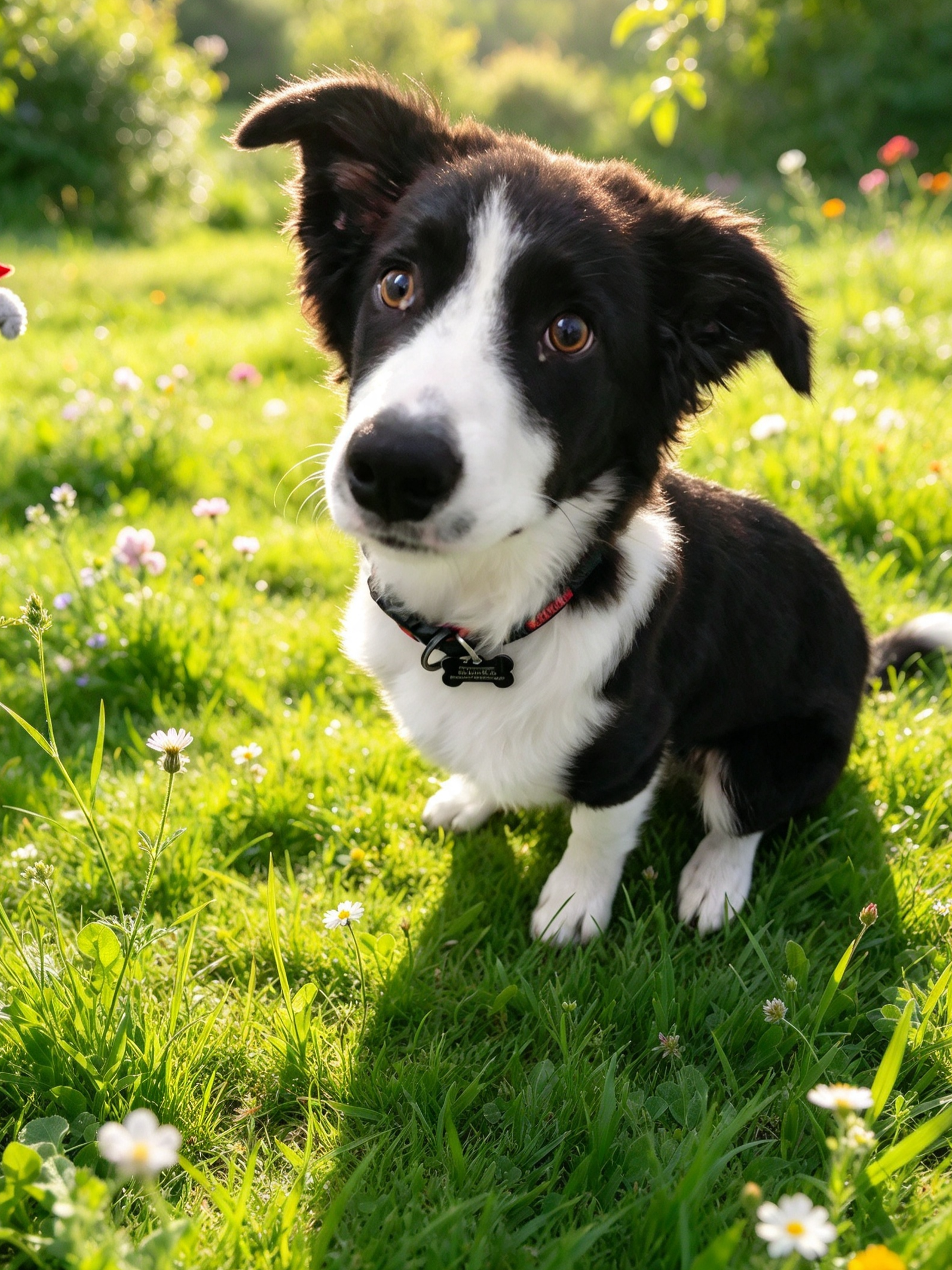 Mac, a 5 months old male Border Collie available for adoption from Ferne Animal Sanctuary in Somerset